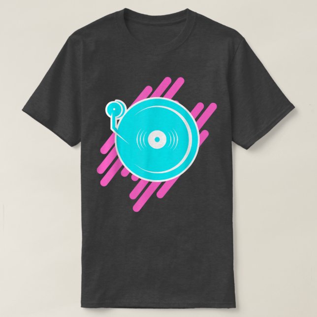 Techno Turntable EDM Music Festival Rave Dubstep T-Shirt (Design vorne)
