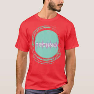 Techno Waves EDM Musik Festival Rave Dubstep  T-Shirt