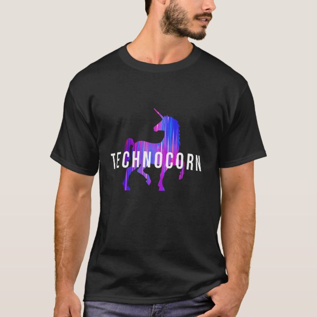 Technocorn Techno Festival Rave Music DJ EDM Bass  T-Shirt (Vorderseite)