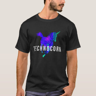 Technocorn Techno Festival Rave Musik DJ EDM Bass T-Shirt