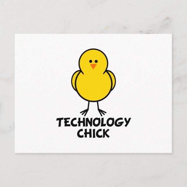 Technologie-Chick Postkarte (Vorderseite)