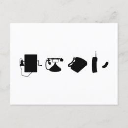 Technologie Evolutionstheorie des Telefon  Postkarte