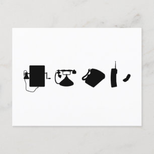 Technologie Evolutionstheorie des Telefon  Postkarte