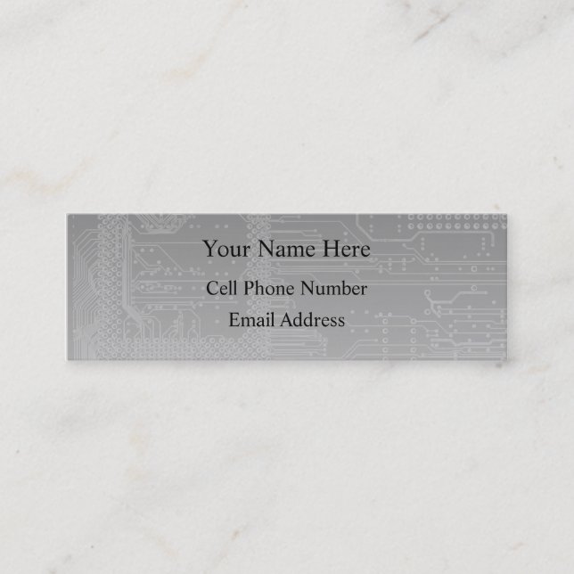 Technologie-Gesprächs-Profil und Visitenkarte (Vorderseite)