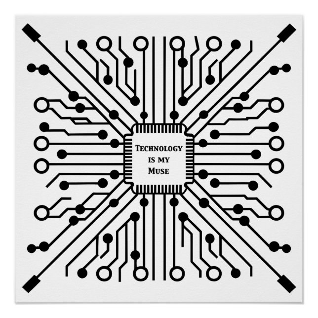 Technologie ist meine Muse Poster (Vorderseite)