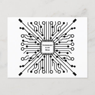 Technologie ist meine Muse Postkarte