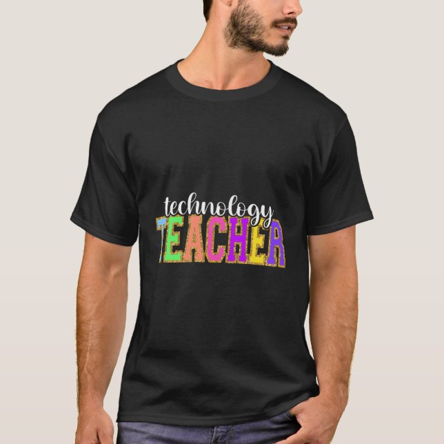 Technologie-Lehrer funny Back to School Worker App T-Shirt (Vorderseite)