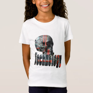 Technologie-Logo und Computerskull, T-Shirt