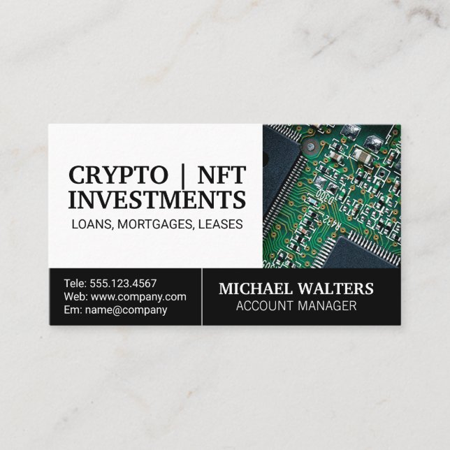 Technologie | Mikrochip Visitenkarte (Vorderseite)