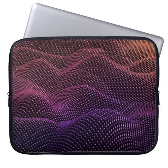 Technologie mit schwarzem Hintergrund. 3d-Illustra Laptopschutzhülle (Vorderseite)