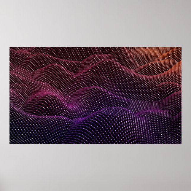 Technologie mit schwarzem Hintergrund. 3d-Illustra Poster (Vorne)