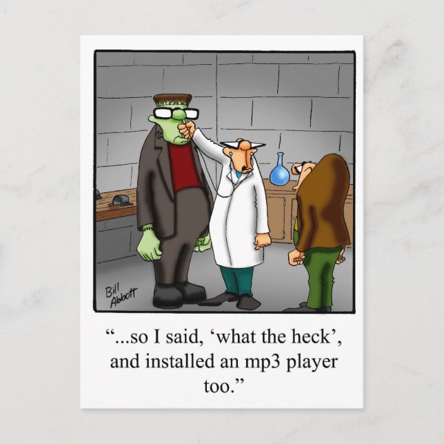 Technologie Spaß Postkarte (Vorderseite)