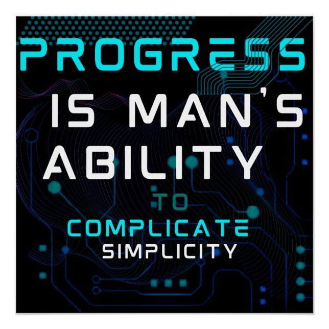 Technologie Tech Fortschritt  Poster (Vorderseite)