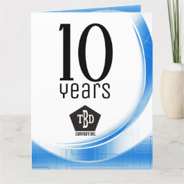 Technologiewelle - 10-jähriger Mitarbeiterjubiläum Karte