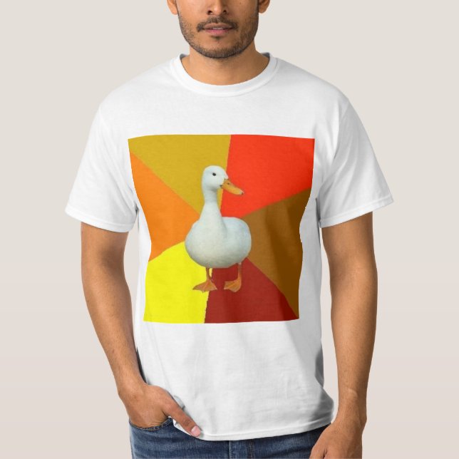 Technologisch gehindertes Enten-Ratetier Meme T-Shirt (Vorderseite)