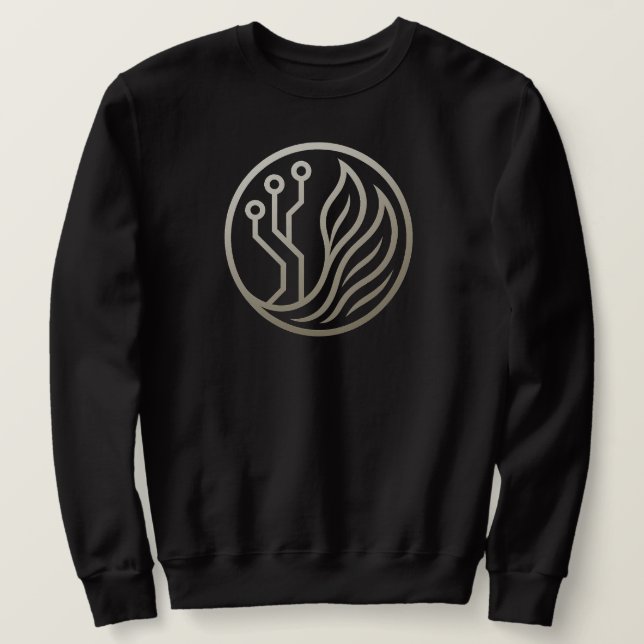 Technology Meets Nature Organic Circuit Leaf Sweatshirt (Design vorne)