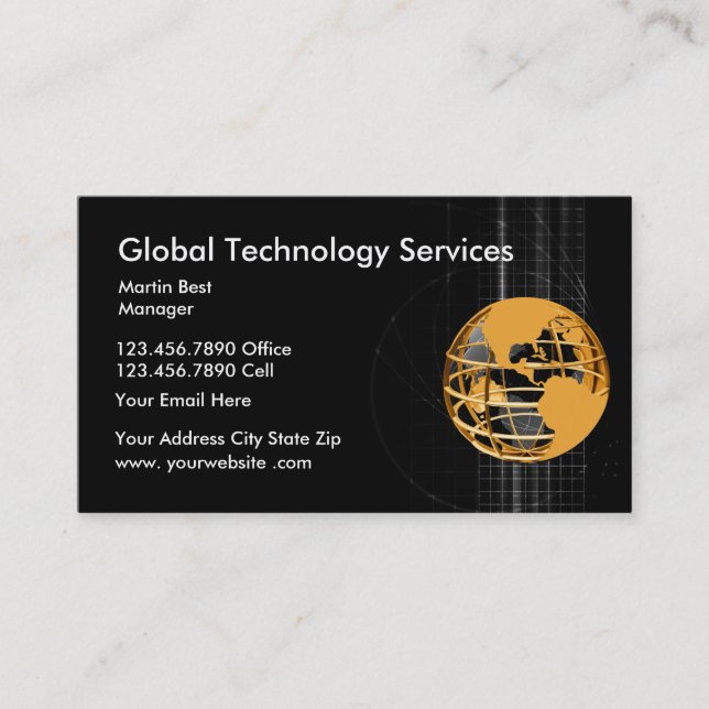 Technology Services Global Business Card Visitenkarte (Vorderseite)