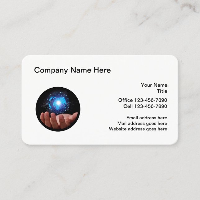 Technology Theme Business Cards Visitenkarte (Vorderseite)