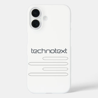 Technotext Techno Text Logo iPhone 16 Hülle