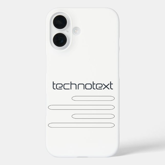 Technotext Techno Text Logo Case-Mate iPhone Hülle (Rückseite)