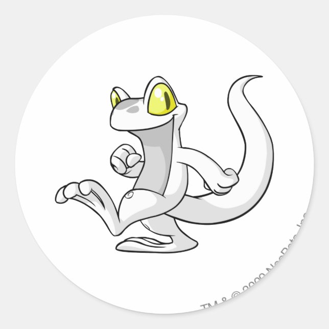 Techo White Runder Aufkleber (Vorderseite)