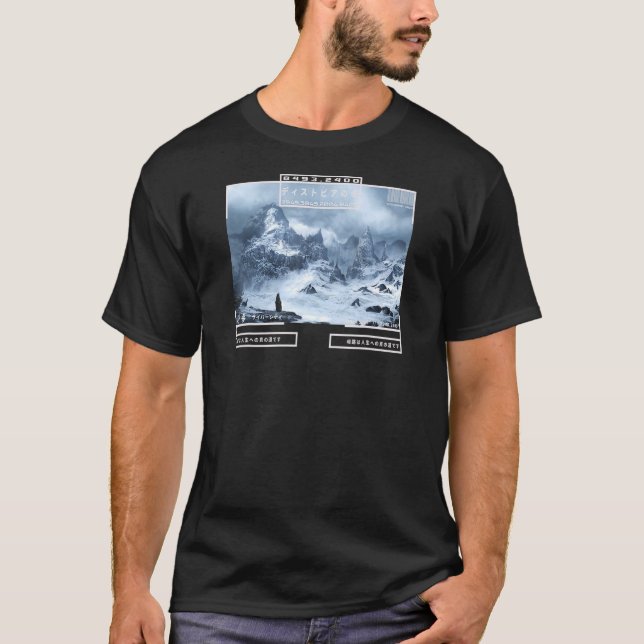 Techwear Goth Ninja Dystopian Winter T-Shirt (Vorderseite)