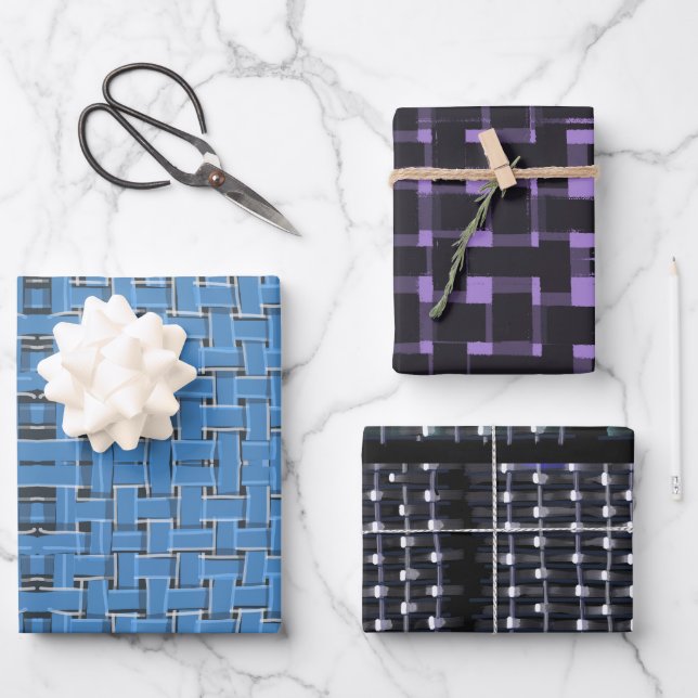 TECHY WOVENS Wrapping Paper Geschenkpapier Set (Vorderseite)