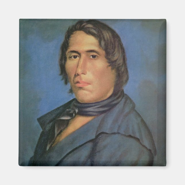 Tecumseh (1768-1813) (Öl auf Leinwand) Magnet (Vorne)