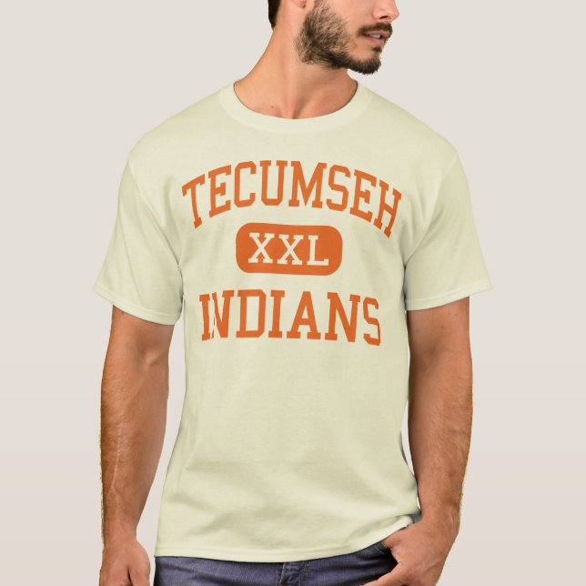 Tecumseh - amerikanischer Ureinwohner - hoch - T-Shirt (Vorderseite)