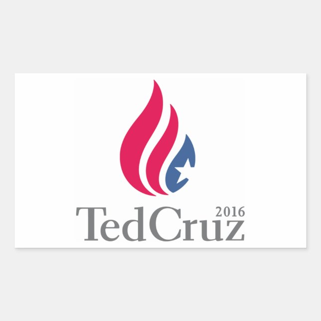 Ted Cruz 2016-Logo Rechteckiger Aufkleber (Vorderseite)