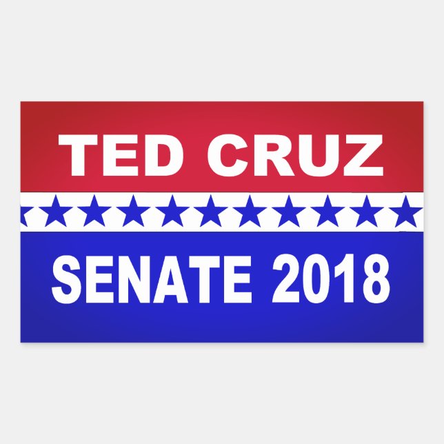 Ted Cruz 2018 Senatsticker Rechteckiger Aufkleber (Vorderseite)