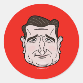 Ted Cruz Cartoon-Sticker Runder Aufkleber