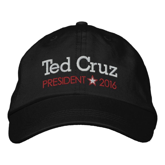 Ted Cruz für Präsident 2016 Bestickte Baseballkappe (Vorderseite)