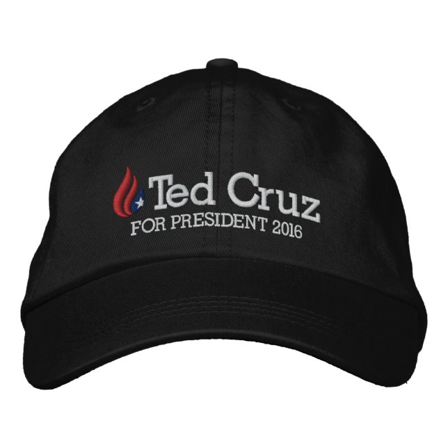 Ted Cruz für Präsident 2016 Bestickte Baseballkappe (Vorderseite)