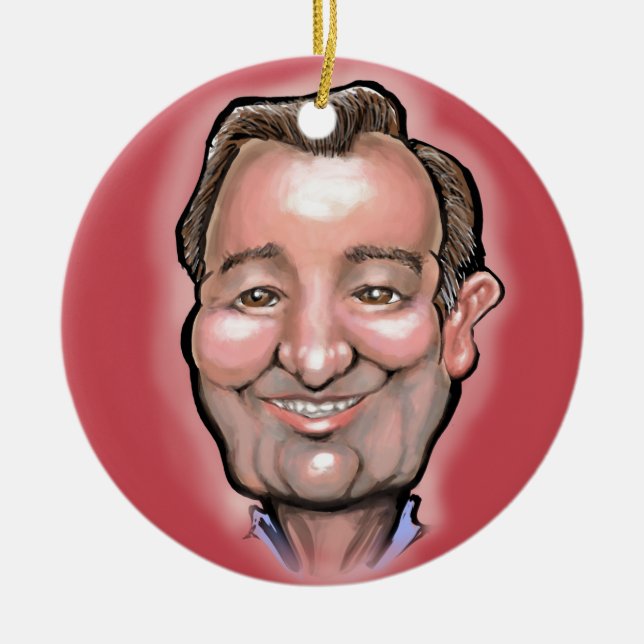 Ted Cruz Keramik Ornament (Vorne)