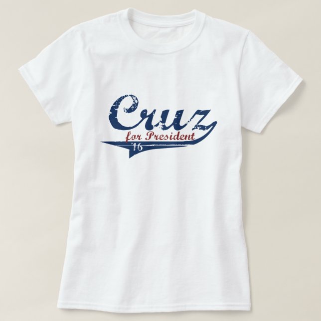 Ted Cruz President 2016 Swash T-Shirt (Design vorne)