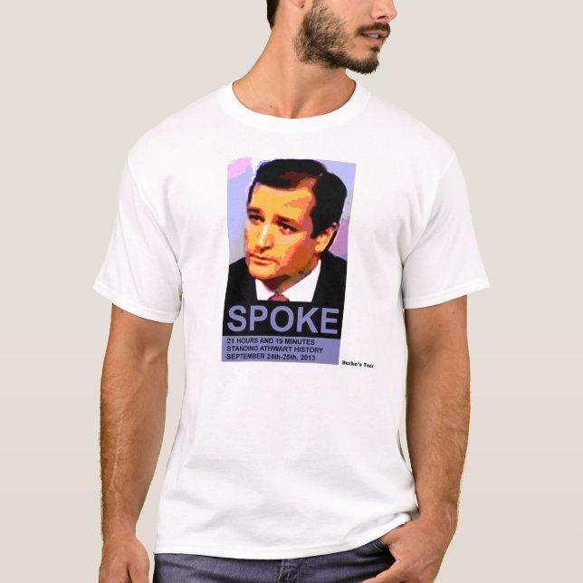 Ted Cruz sprach, natürliche Farben T-Shirt (Vorderseite)
