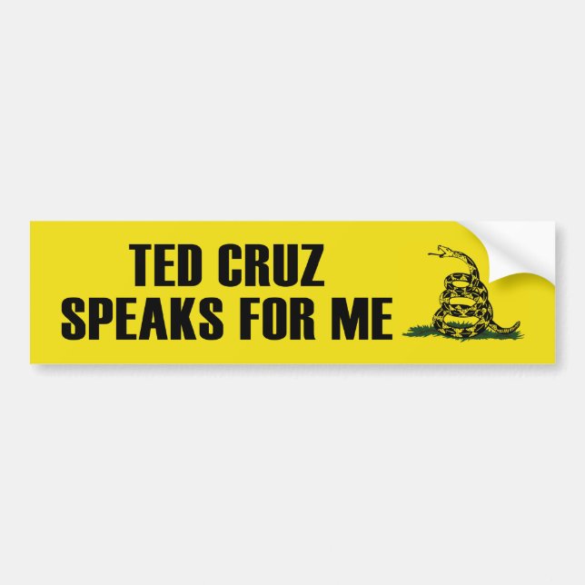 Ted Cruz spricht für mich Autoaufkleber (Vorne)