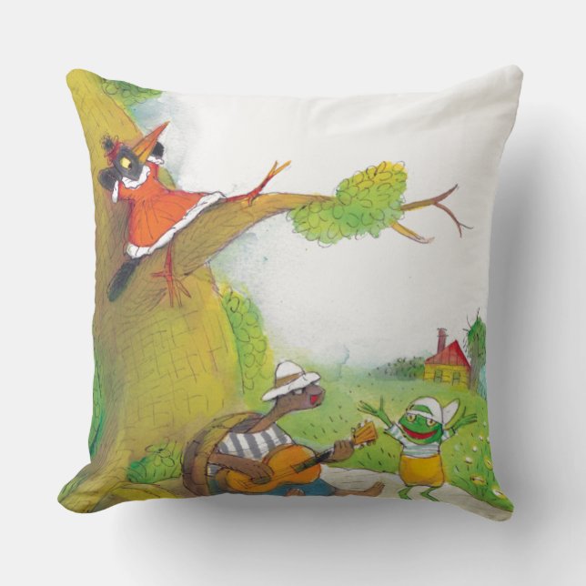 Ted, Ed und Caroll das Picknick 1 Kissen (Vorderseite)