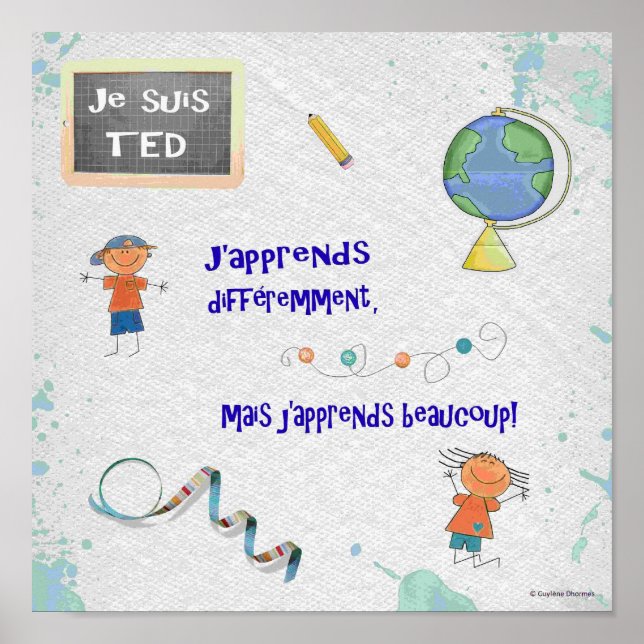 TED j'apprends différemment Poster (Vorne)