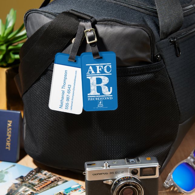 Ted Lasso | AFC R Richmond Text Logo Gepäckanhänger (Vorderseite & Rückseite)