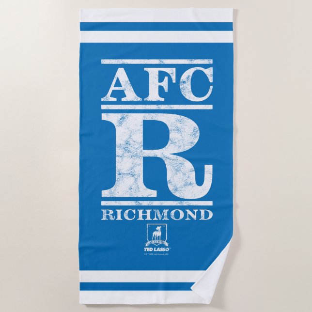 Ted Lasso | AFC R Richmond Text Logo Strandtuch (Vorderseite)