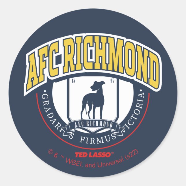 Ted Lasso | AFC Richmond Athletic Circle Abzeichen Runder Aufkleber (Vorderseite)