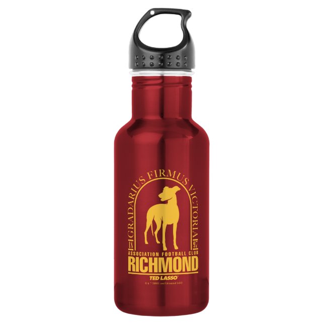 Ted Lasso | AFC Richmond Gold Arched Logo Edelstahlflasche (Vorderseite)