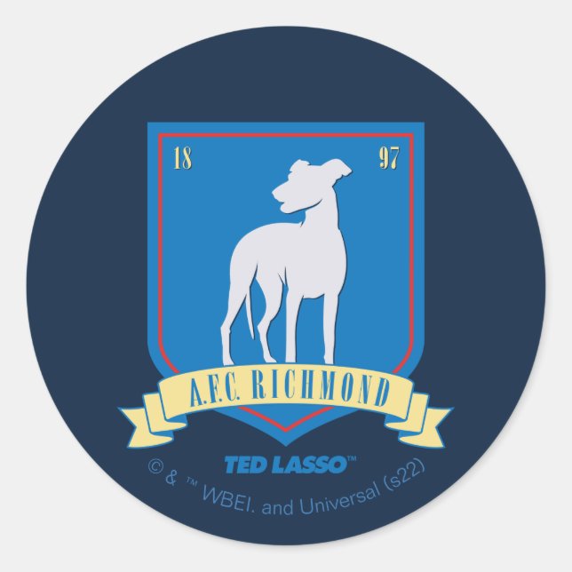 Ted Lasso | AFC Richmond Team Logo Runder Aufkleber (Vorderseite)