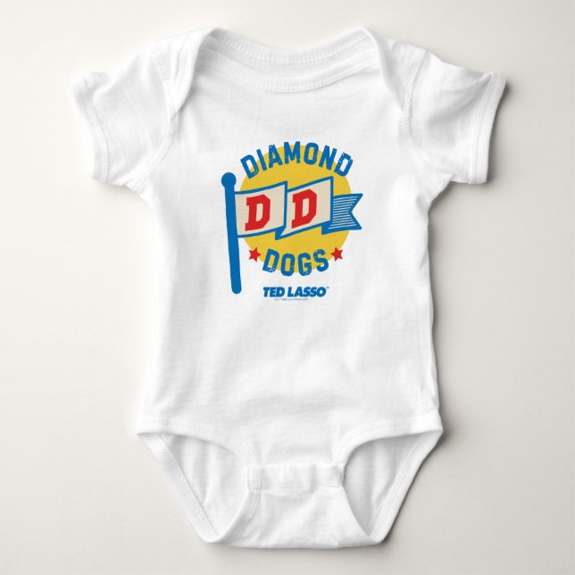 Ted Lasso | Diamond Hogs Pennant Graphic Baby Strampler (Vorderseite)