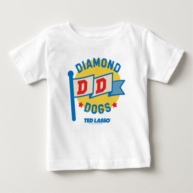 Ted Lasso | Diamond Hogs Pennant Graphic Baby T-shirt (Vorderseite)