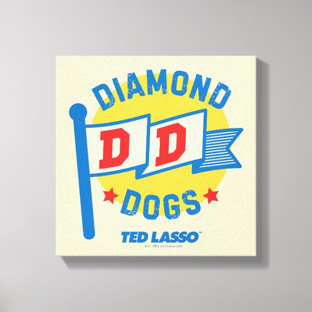 Ted Lasso | Diamond Hogs Pennant Graphic Leinwanddruck (Vorderseite)
