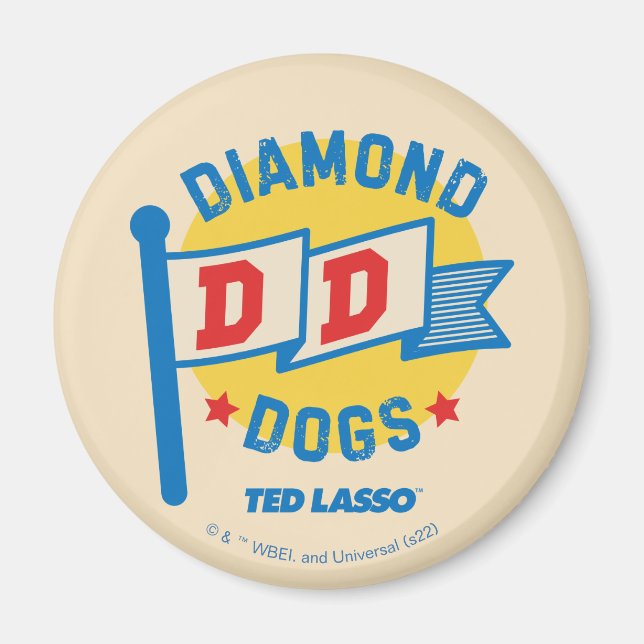 Ted Lasso | Diamond Hogs Pennant Graphic Magnet (Vorne)