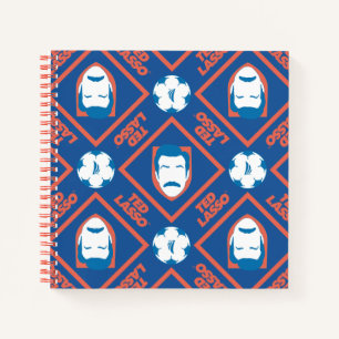 Ted Lasso   Face and Ball Diamond Pattern Notizbuch